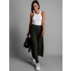 48468 3 khaki plisovane elegantni kalhoty selie