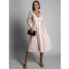 48570 2 bezove elegantni kosilove saty permanent s paskem