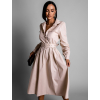 48570 4 bezove elegantni kosilove saty permanent s paskem