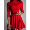48642 cervene elegantni saty ground s dlouhym rukavem