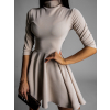 48648 5 bezove elegantni saty ground s dlouhym rukavem