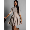 48648 2 bezove elegantni saty ground s dlouhym rukavem
