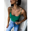 48702 4 zeleny jednoduchy zebrovany crop top arlos