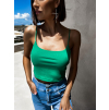 48702 2 zeleny jednoduchy zebrovany crop top arlos