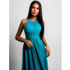 Tyrkysové dlhé plesové šaty ADASA