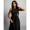Čierne dlhé plesové šaty ADASA