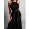 Čierne dlhé plesové šaty ADASA