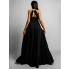 Čierne dlhé plesové šaty ADASA
