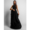 Čierne dlhé plesové šaty ADASA