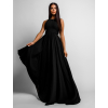 Čierne dlhé plesové šaty ADASA