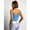 Svetlomodrý elegantný crop top TOPAZ