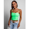 Zelený elegantný crop top TOPAZ