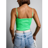 Zelený elegantný crop top TOPAZ