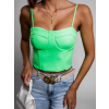 Zelený elegantný crop top TOPAZ