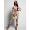 47841 2 bezovy elegantni overal tiamo s dlouhym rukavem