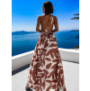 48915 8 hnede vzorovane saty choco s variabilnim zavazovanim