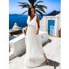48927 bile elegantni dlouhe saty cassia