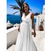 48927 2 bile elegantni dlouhe saty cassia