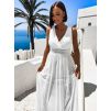 48927 4 bile elegantni dlouhe saty cassia