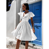 Biele ľahké šaty SATTY s volánikmi