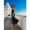 49545 3 smaragdove elegantni dlouhe saty float
