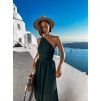 49545 7 smaragdove elegantni dlouhe saty float na jedno rameno