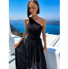 Čierne elegantné dlhé šaty FLOAT