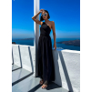 Čierne elegantné dlhé šaty FLOAT