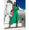 49665 6 zelene dlouhe elegantni saty navel na jedno rameno
