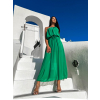 49665 2 zelene dlouhe elegantni saty navel na jedno rameno