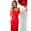 Červené dlhé lesklé šaty KARRIN