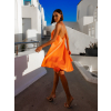 49992 1 oranzove elegantni saty miller se trpytivymi raminky