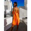49992 2 oranzove elegantni saty miller se trpytivymi raminky