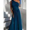 Petrolejové elegantné dlhé šaty FLOAT