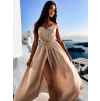 50061 4 kremove leskle elegantni saty yasmine s rozparkem