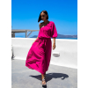49557 tmave ruzove dlouhe elegantni saty navel na jedno rameno