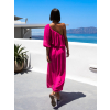 49557 4 tmave ruzove dlouhe elegantni saty navel na jedno rameno