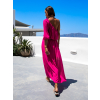 49557 5 tmave ruzove dlouhe elegantni saty navel na jedno rameno
