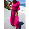 49557 3 tmave ruzove dlouhe elegantni saty navel na jedno rameno