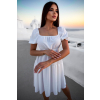 50115 4 bile volanove saty yweny s odhalenymi rameny