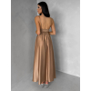 50145 1 hnede leskle elegantni saty yasmine s rozparkem