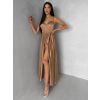50145 hnede leskle elegantni saty yasmine s rozparkem
