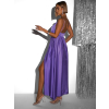 50316 9 fialove leskle elegantni saty yasmine s rozparkem