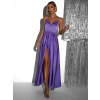 50316 8 fialove leskle elegantni saty yasmine s rozparkem