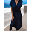 Tmavomodré dlhšie elegantné šaty FEYLING so zaväzovaním