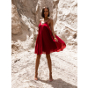 51456 bordo elegantni saty mariko s volanky