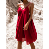 51456 4 bordo elegantni saty mariko s volanky