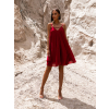 51456 1 bordo elegantni saty mariko s volanky