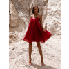 51456 2 bordo elegantni saty mariko s volanky