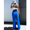 Modré elegantné nohavice CORAL s rozšírenými nohavicami